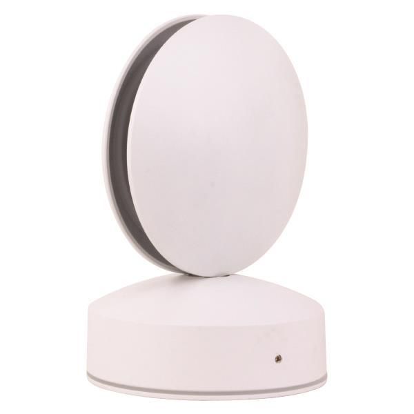 ARTE ILLUMINA ΦΩΤΙΣΤΙΚΟ ΤΟΙΧΟΥ ΣΤΡΟΓΓΥΛΟ LED 8W Φ110X120X165 3000K IP65 ΛΕΥΚΟ PLUS Eurolamp 145-20227