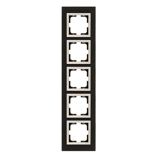 ΠΛΑΙΣΙΟ 5 ΘΕΣΕΩΝ ΜΑΥΡΟ ΓΥΑΛΙ Eurolamp 152-10894
