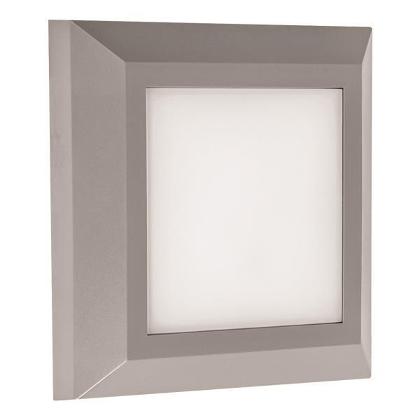 ARTE ILLUMINA ΦΩΤΙΣΤΙΚΟ ΤΟΙΧΟΥ SLIM LED 3W IP65 230V 3000K 125X125mm ΓΚΡΙ PRO Eurolamp 145-52006
