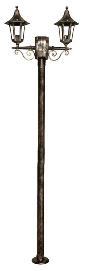 Κολώνα κήπου LP-400ΕΒ 2Φ BRONZE 200cm ΚΑΡΑΒΟΛΟΣ  ΙΣΤΟΣ Heronia 23-0010