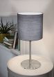 Φωτιστικό Επιτραπέζιο 1xE27 Ø180xH400mm Νίκελ Ματ- Ύφασμα Γκρι Eglο Pasteri 31596
