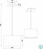 Φωτιστικό Κρεμαστό Μονόφωτο 1xE27 Ø35xH150cm Ξύλο-Αμπαζούρ Υφασμάτινο Trio Lighting Elmau 302100130