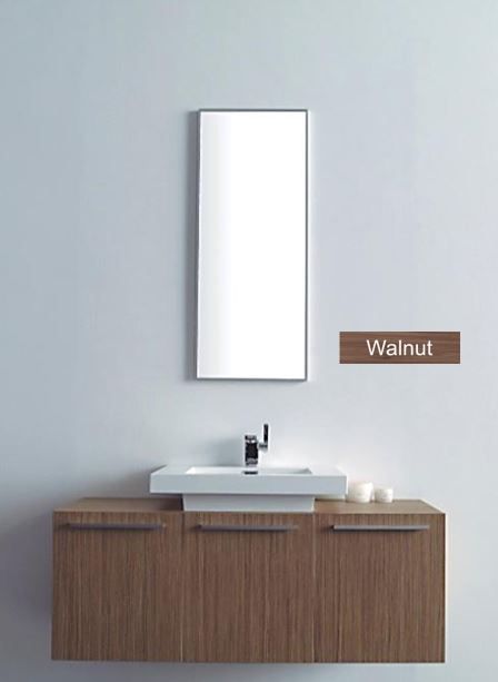 Σετ Έπιπλο Μπάνιου 120cm Βάση-Νιπτήρας  Χρώμα Μελαμίνης Walnut  ECO-120C FT21.120.005W 