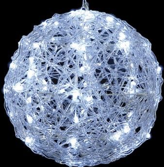 120Led Φωτιζόμενη Ακρυλική Μπάλα Με Ψυχρό Φωτισμό Και Μετασχηματιστή Ip44,50cm Lianos 52199