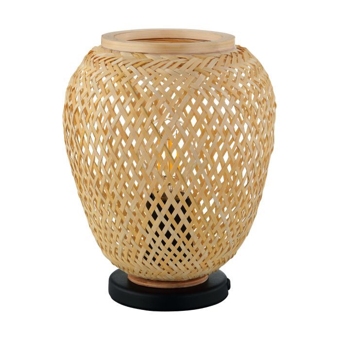 Φωτιστικό Επιτραπέζιο Nature Ξύλο Φυσικό-Μαύρο Μέταλλο  1*Ε27 Eglo Dembleby 43263