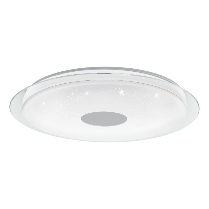 Πλαφονιέρα Οροφής Λευκή 77xH9,5cm LED 2700-6500Κ 5350lm Εφαρμογή-Τηλεχειριστήριο Eglo Lanciano 900006