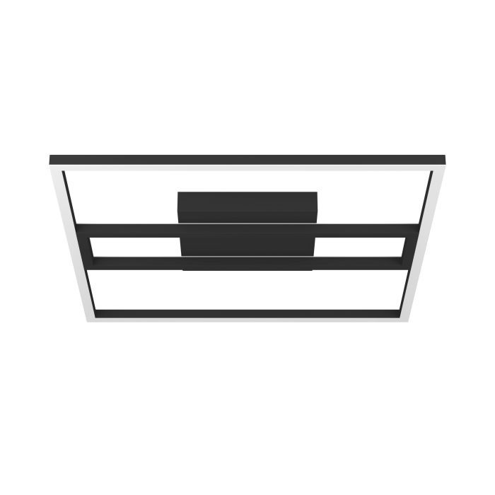 Πλαφονιέρα Οροφής 45cm Τηλεχειριστήριο-Εφαρμογή RGBW LED 3000-6500Κ 2900lm Μαύρο Eglo Calagrano Z 900729