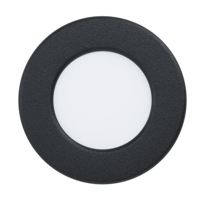 Σποτ Στρογγυλό Χωνευτό Μαύρο 7,5cm IP44 LED 2,7w 4000k 330lm Eglo Fueva-Z 99211