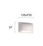 Απλίκα Επίτοιχη Εξ.Χώρου IP65 Led 3w 209lm 3000K Λευκό Αλουμίνιο Viokef Mode 4243200