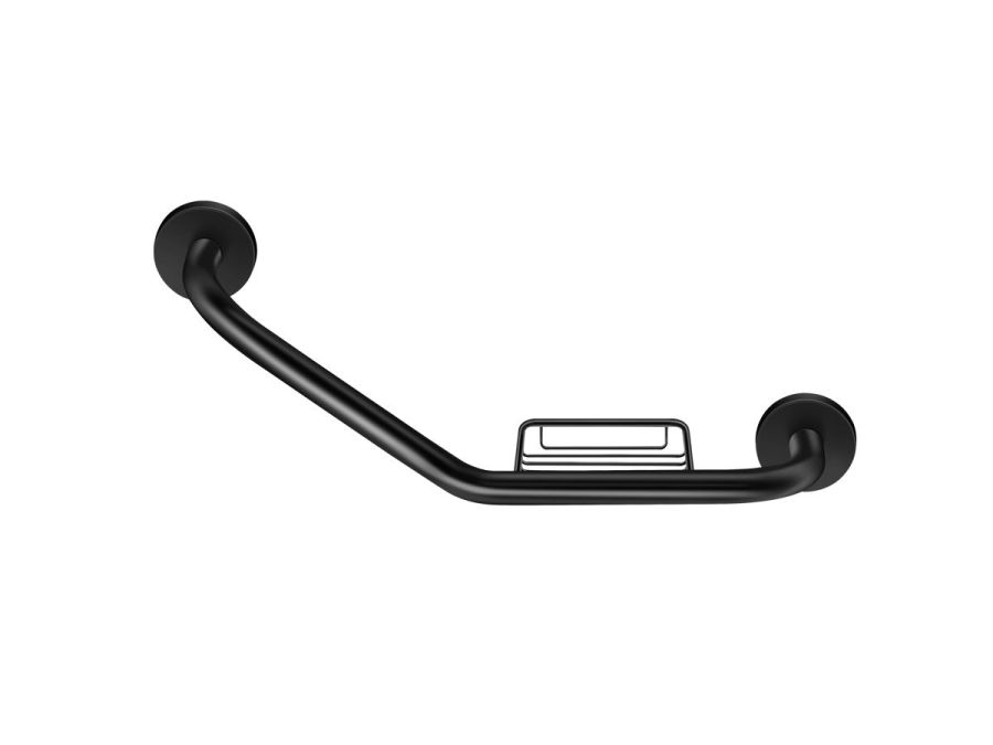 Λαβή Λουτρού με Σαπουνοθήκη Black Mat Sanco Grab-Bars 0401-M116