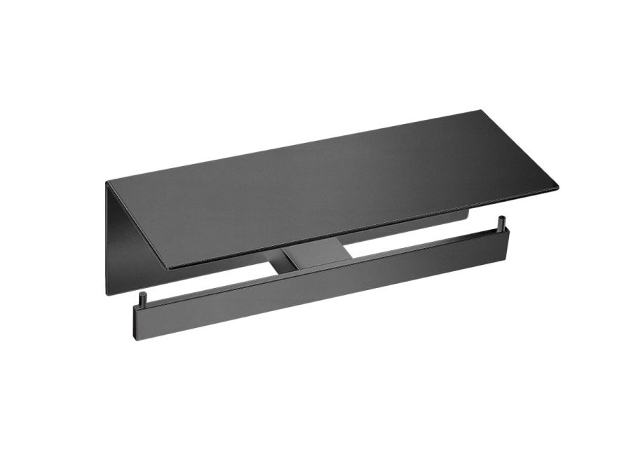 Χαρτοθήκη Διπλή με Καπάκι Antracite Grained Sanco Agora 120627-M118 