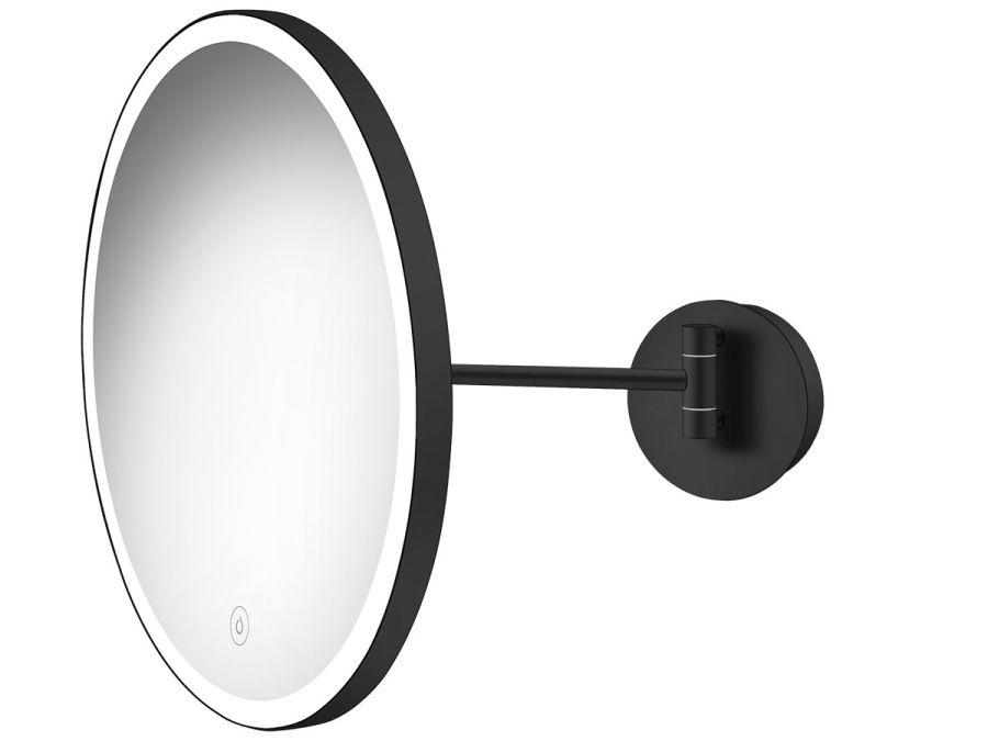 Καθρέπτης Led 5w Μεγεθυντικός Ø40x33εκ.IP44 220-240V Sanco Cosmetic Mirrors Black Mat MRLED-405-M116