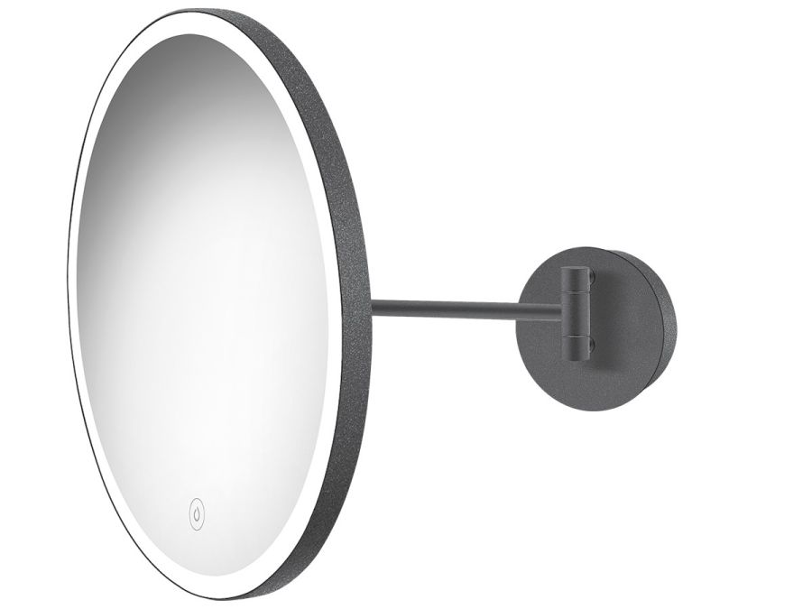 Καθρέπτης Led 5w Μεγεθυντικός Ø40x33εκ.IP44 220-240V Sanco Cosmetic Mirrors Antracite Grained MRLED-405-M118