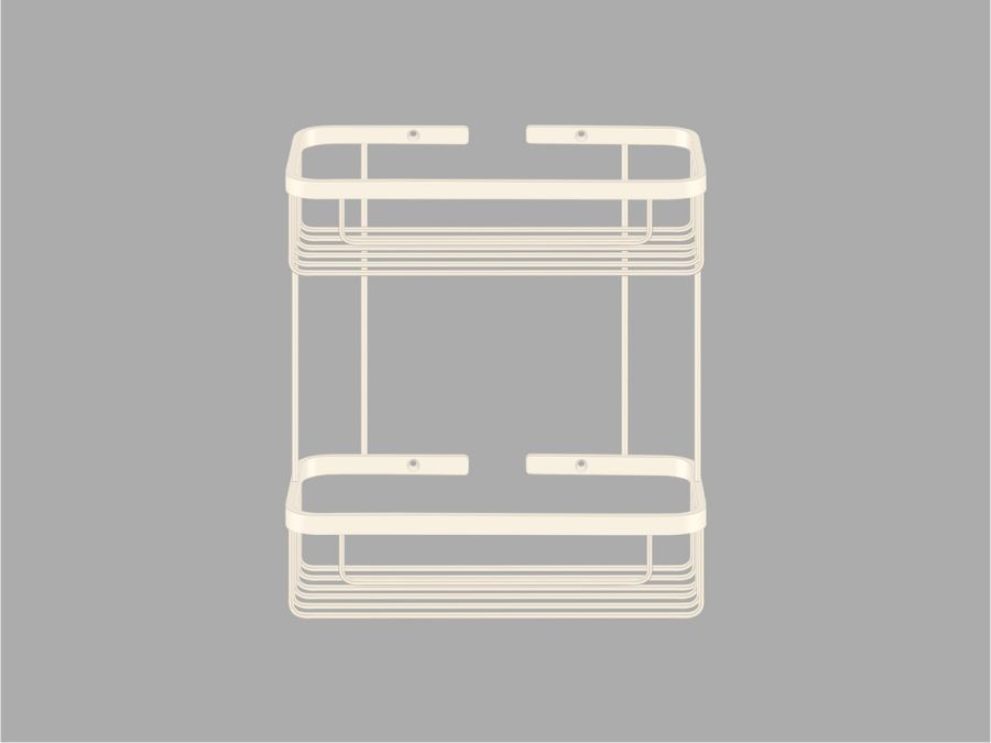 Sanco Shower Baskets Διπλή παραλ/μη Θήκη Μπεζ ματ 00004-Μ102