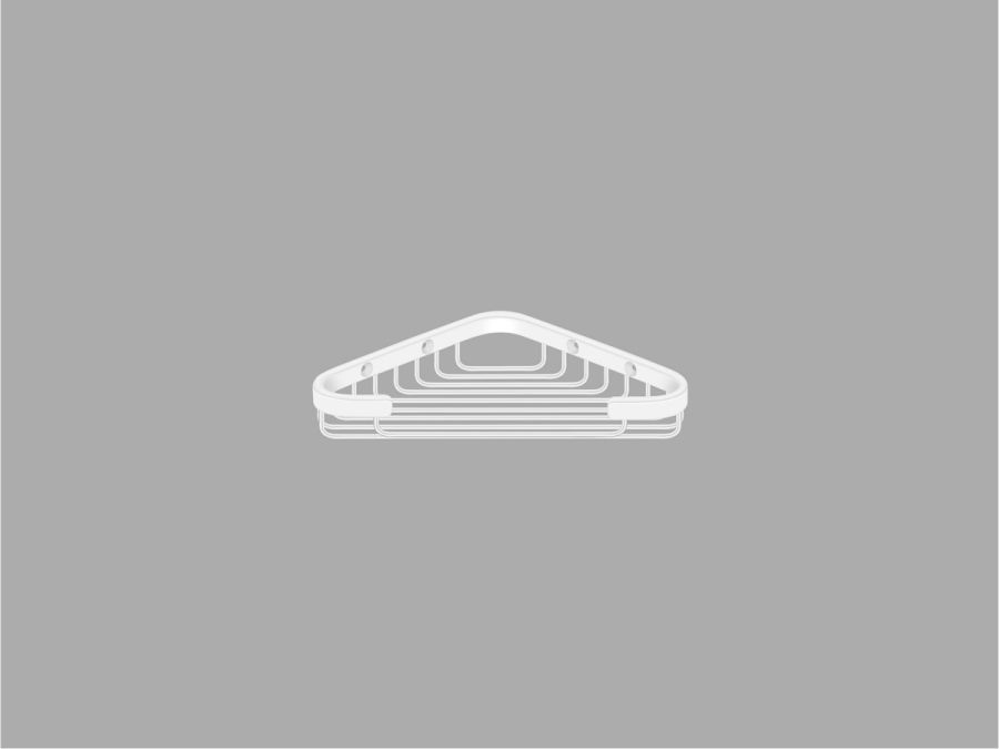 Sanco Shower Baskets Σπογγοθήκη Γωνιακή Λευκό ματ 00006-Μ101