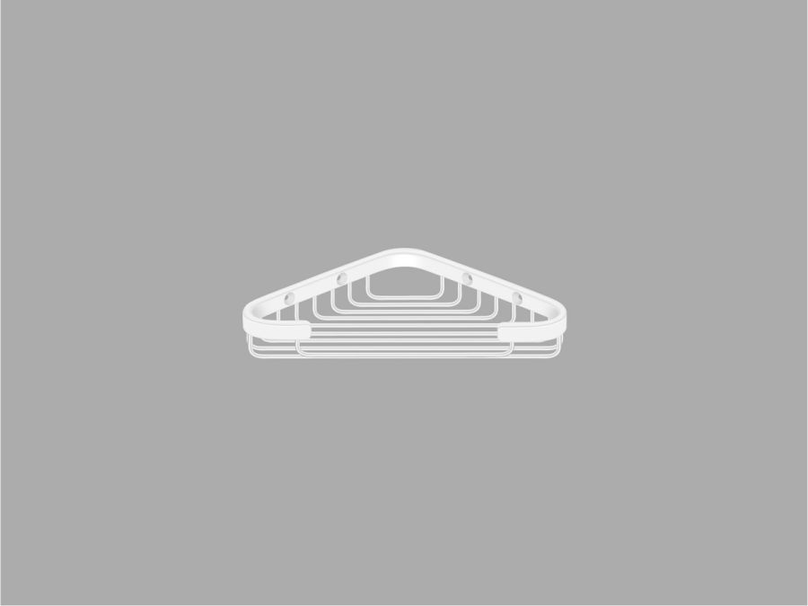 Sanco Shower Baskets Σπογγοθήκη Γωνιακή Λευκό ματ 00007-Μ101
