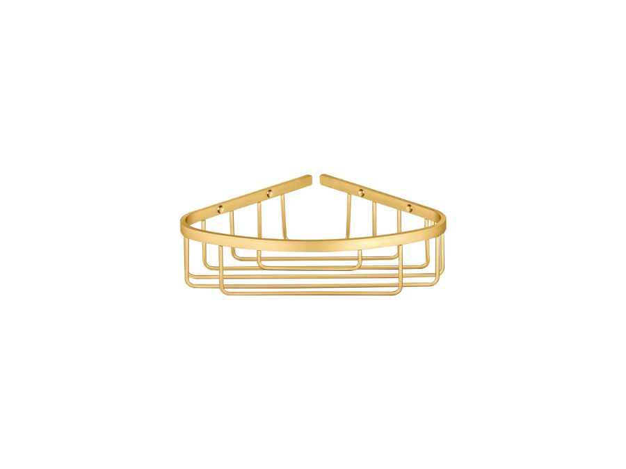 Sanco Shower Baskets Γωνιακή Θήκη PVD χρυσό ορείχαλκο βουρτσιστό 00008-PVD-02BR