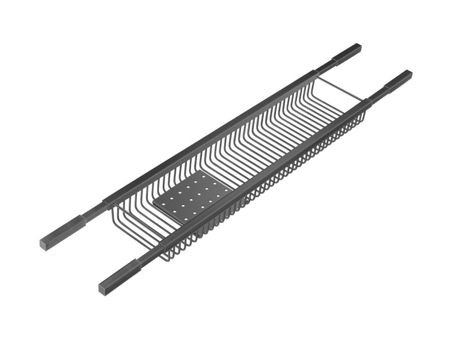 Sanco Shower Baskets Σπογγοθήκη Μπανιέρας Ρυθμιζόμενη Τετράγωνη Σκούρο γραφίτη 00151-122