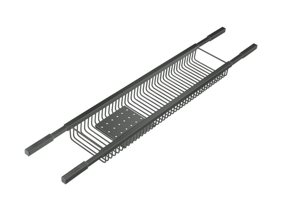 Sanco Shower Baskets Σπογγοθήκη Μπανιέρας Ρυθμιζόμενη Τετράγωνη Ανθρακί ανάγλυφο 00151-Μ118