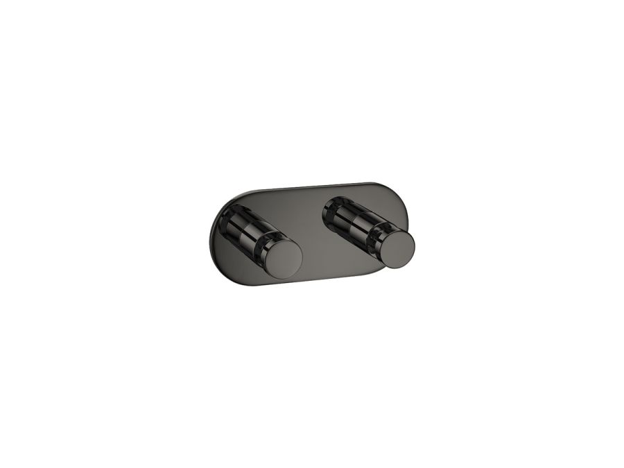 Sanco Ergon Διπλό Άγκιστρο PVD gun metal γυαλιστερό 00646-PVD-05PL