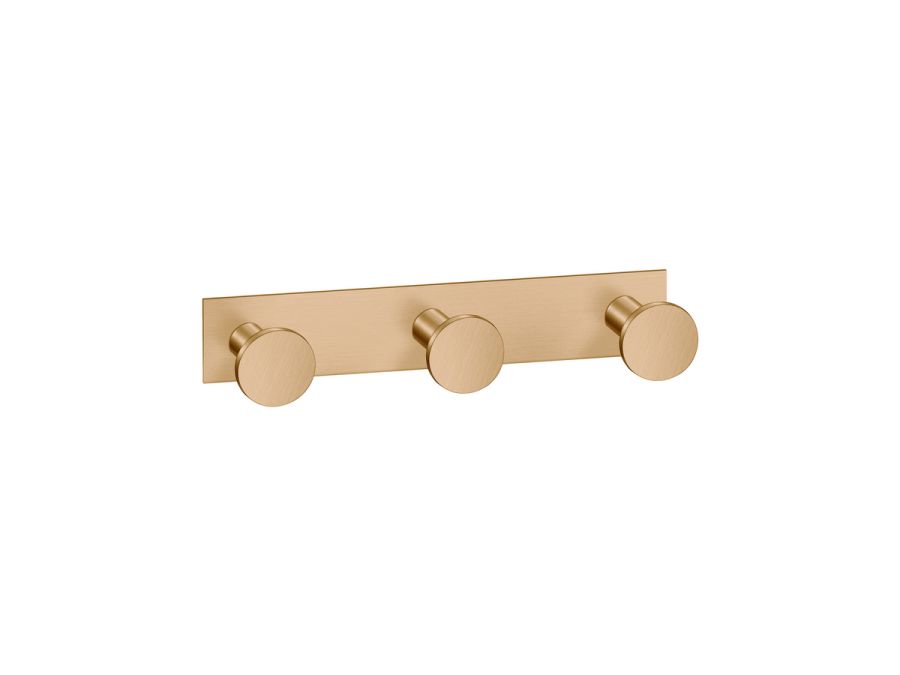 Sanco Bath Robe Hook & Door Stop Τριπλό Άγκιστρο PVD θερμό μπρονζέ βουρτσιστό 00683-PVD-01BR