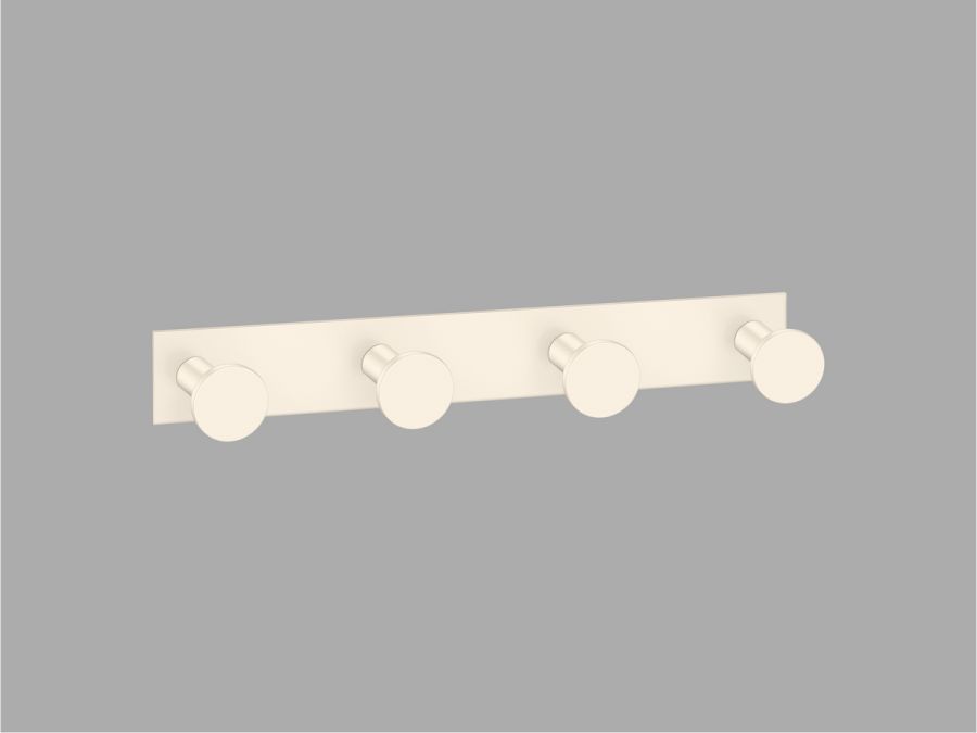 Sanco Bath Robe Hook & Door Stop Τετραπλό άγκιστρο Μπεζ ματ 00684-Μ102