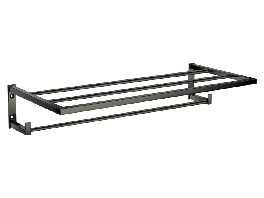 Sanco Towel racks Ραφιέρα Πετσετών PVD gun metal γυαλιστερό 00918-PVD-05PL
