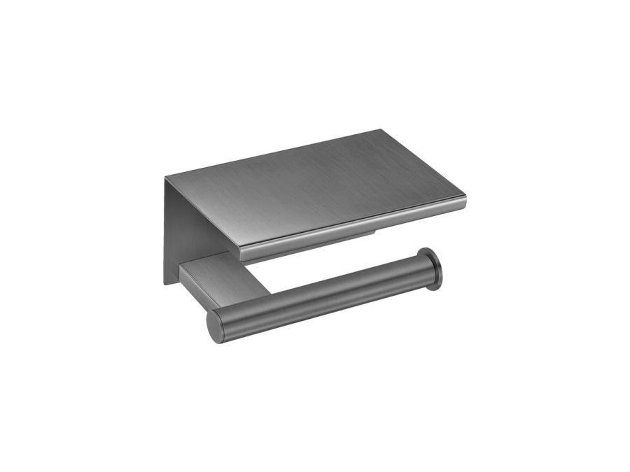 Sanco Academia Χαρτοθήκη με καπάκι PVD gun metal βουρτσιστό 21807-PVD-05BR