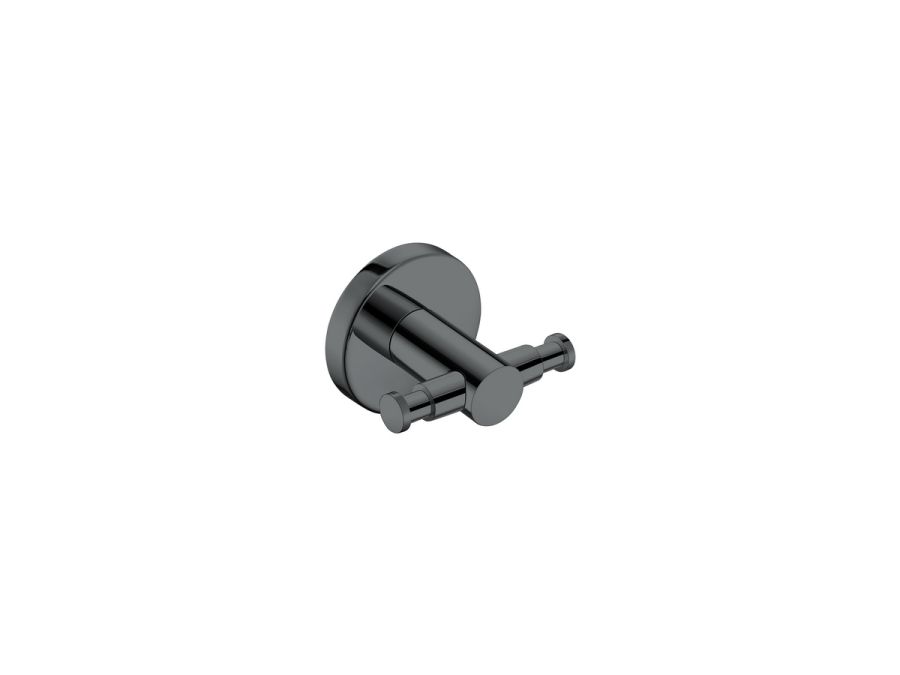 Sanco Ergon Αγκιστρο διπλό PVD gun metal γυαλιστερό 25918-PVD-05PL