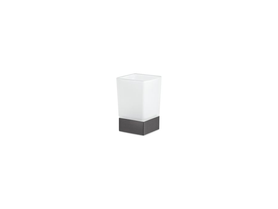 Sanco Bathroom Set Επικαθήμενη Ποτηροθήκη Σκούρο γραφίτη 90155-122