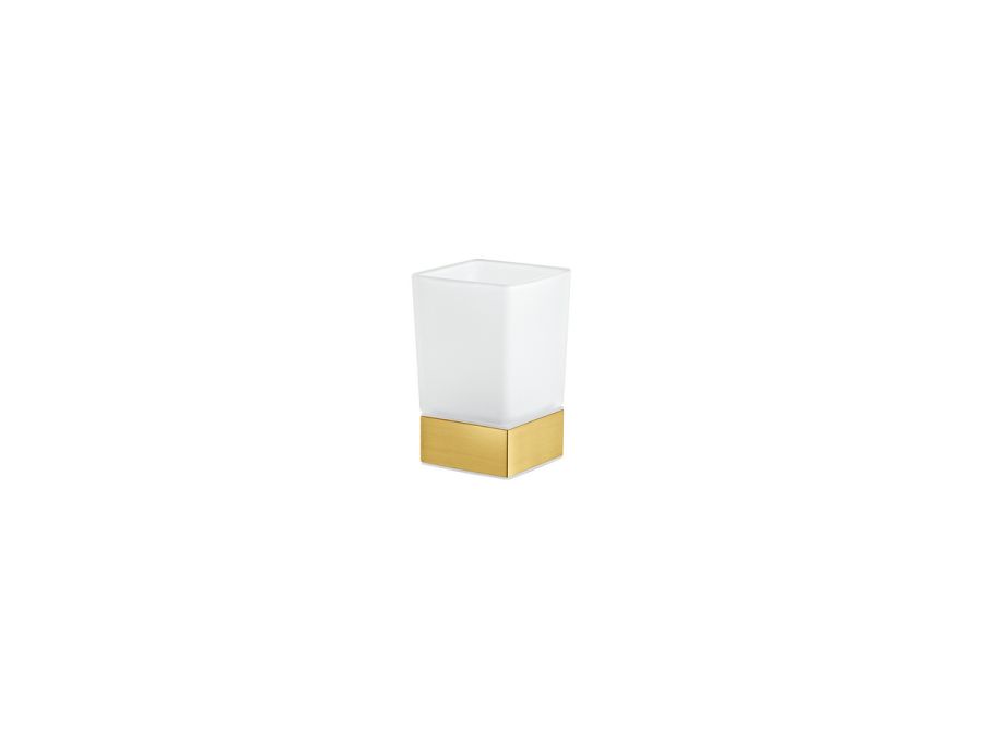 Sanco Bathroom Set Επικαθήμενη Ποτηροθήκη PVD χρυσό ορείχαλκο βουρτσιστό 90155-PVD-02BR