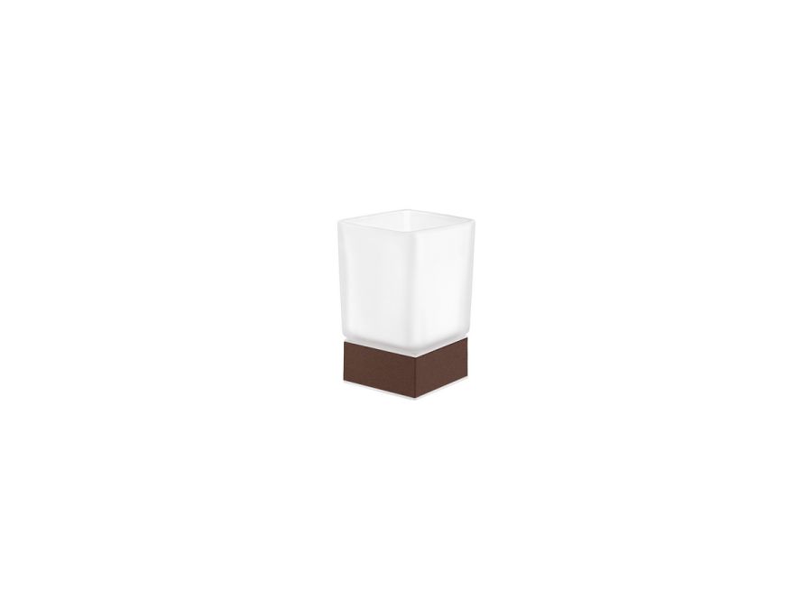 Sanco Bathroom Set Επικαθήμενη Ποτηροθήκη Wenge ανάγλυφο 90155-Α75
