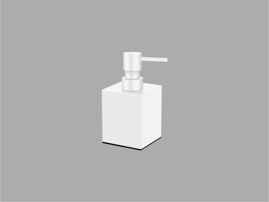 Sanco Bathroom Set Επικαθήμενο Ντισπένσερ Λευκό ματ 90352-Μ101