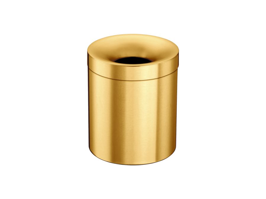 Sanco Open Bins Χαρτοδοχείο δωματίου 5lt PVD χρυσό ορείχαλκο βουρτσιστό 90650-PVD-02BR