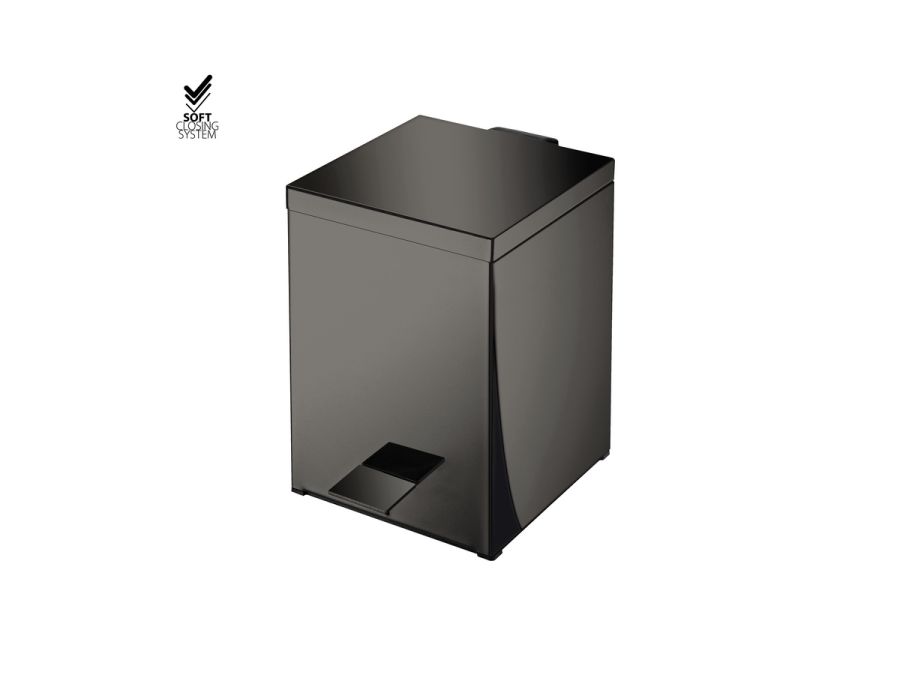Sanco Waste Bins Χαρτοδοχείο 5lt PVD gun metal γυαλιστερό 90677-PVD-05PL