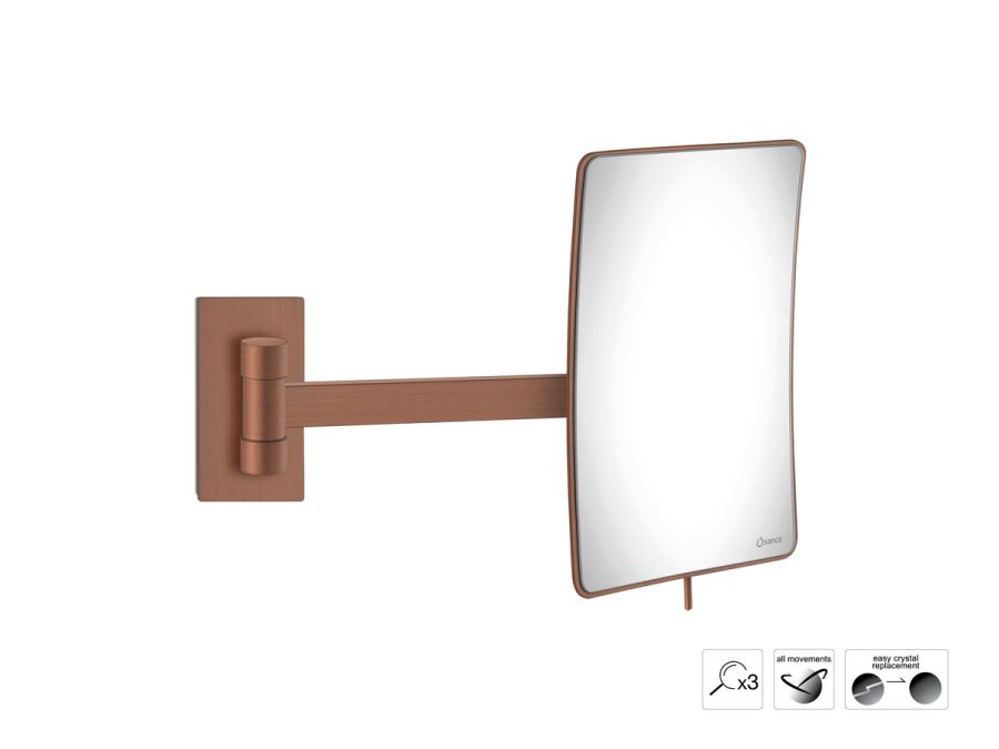 Sanco Cosmetic mirrors Μεγεθυντικός καθρέπτης x3 Χάλκινο ματ MR-305-Μ26