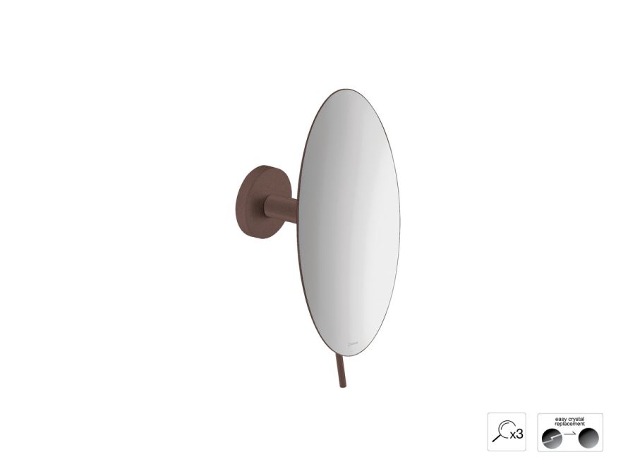 Sanco Cosmetic mirrors Μεγεθυντικός καθρέπτης x3 Wenge ανάγλυφο MR-702-Α75