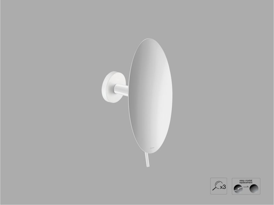 Sanco Cosmetic mirrors Μεγεθυντικός καθρέπτης x3 Λευκό ματ MR-702-Μ101