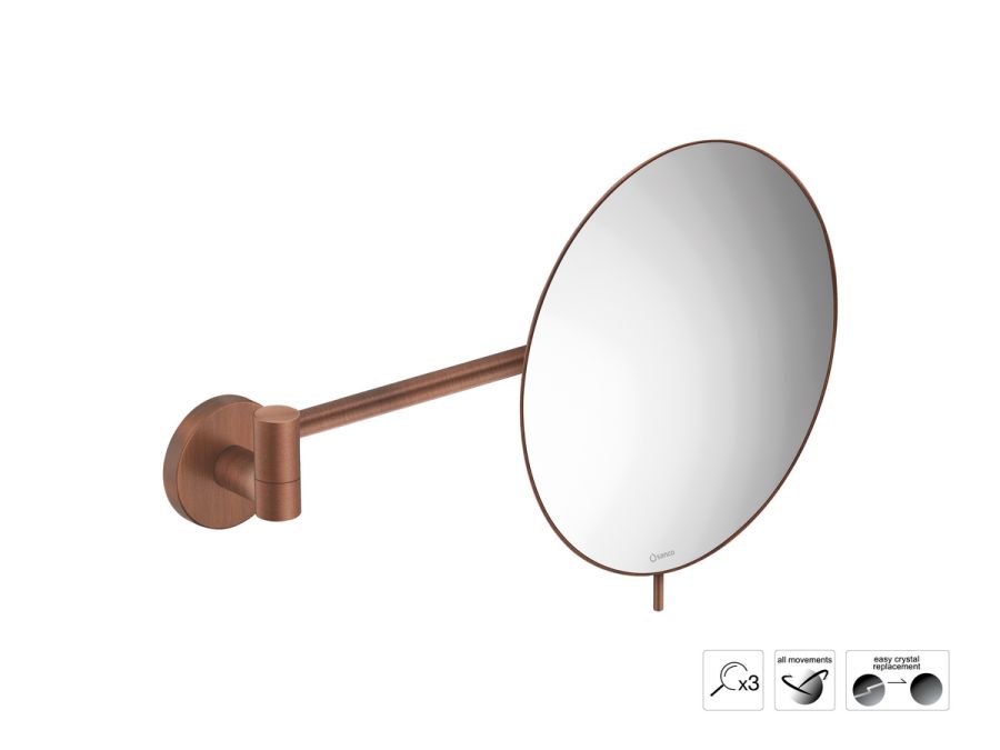 Sanco Cosmetic mirrors Μεγεθυντικός καθρέπτης x3 Χάλκινο ματ MR-705-Μ26