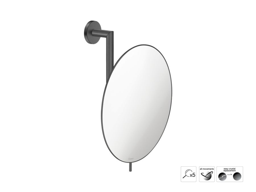 Sanco Cosmetic mirrors Μεγεθυντικός καθρέπτης x5 Σκούρο γραφίτη MR-764-122