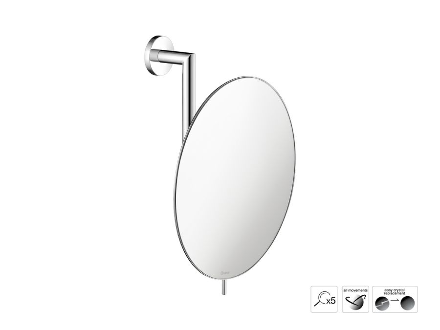 Sanco Cosmetic mirrors Μεγεθυντικός καθρέπτης x5 Χρώμιο MR-764-Α03