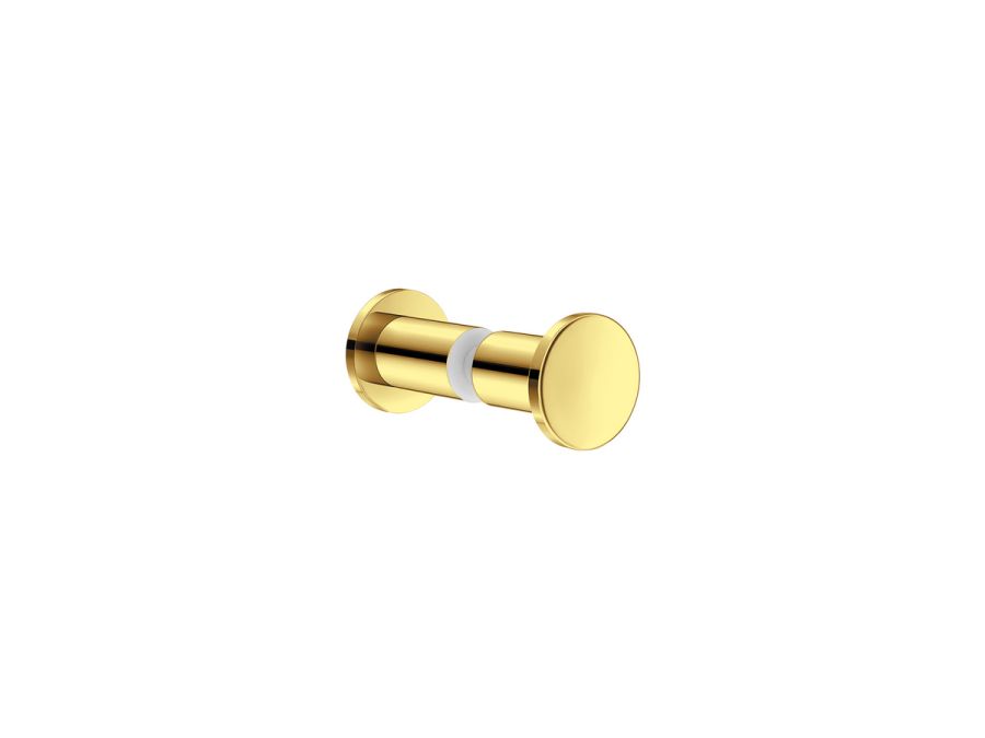 Sanco Glass Door Accessories Διπλό Πόμολο / Άγκιστρο PVD χρυσό ορείχαλκο γυαλιστερό SET-GL0670-PVD-02PL