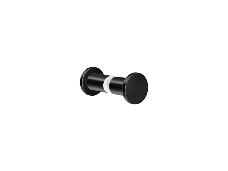 Sanco Glass Door Accessories Διπλό Πόμολο / Άγκιστρο Μαύρο ματ SET-GL0670-Μ116