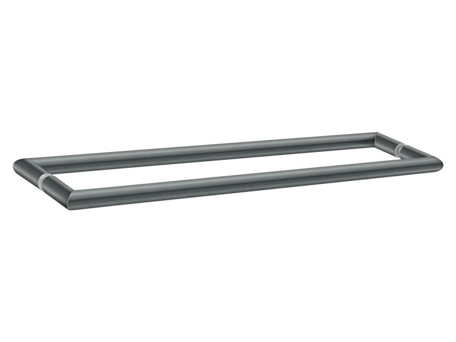 Sanco Glass Door Accessories Διπλή Λαβή / Πετσετοθήκη Ανθρακί ανάγλυφο SET-GL0715-Μ118