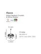 KQ 9007-5 FLAREN NICKEL PENDANT CRYSTALS & WHITE SHADES HOMELIGHTING 77-8196
