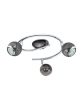 Σποτ Τρίφωτη Ροζέτα D34,5xB29cm 3xGU10 3x2,8w 3x250lm 3000Κ Ατσάλι Νίκελ-Μαύρο Eglo Bimeda 31007