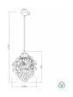 Κρεμαστό Φωτιστικό Μονόφωτο Λευκό  38xH150cm 1xE27 Trio Lighting Leavy R10461901