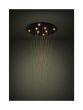 Κρεμαστό Φωτιστικό Led 3000K D78xH150cm Μαύρη Ροζέτα-Αλυσίδες Χρυσαφί Eglo Trepuco 390355