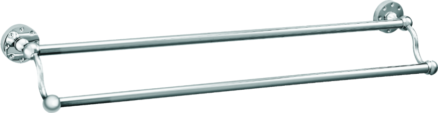 Πετσετοθήκη Διπλή Χρώμιο Bronze Art Punto AA02-42-10