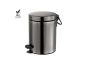 Χαρτοδοχείο 5lt Χρώμα Brushed Gun Metal Chrome Soft Closιng Sanco Waste Bins 90680-AB23